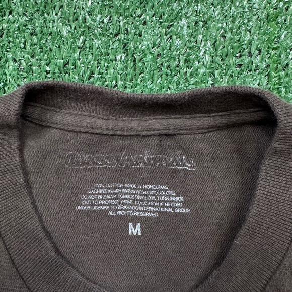 Glass Animals T Shirt Men's Size M Brown Short Sleeve Crew Neck Bravado - Picture 2 of 8